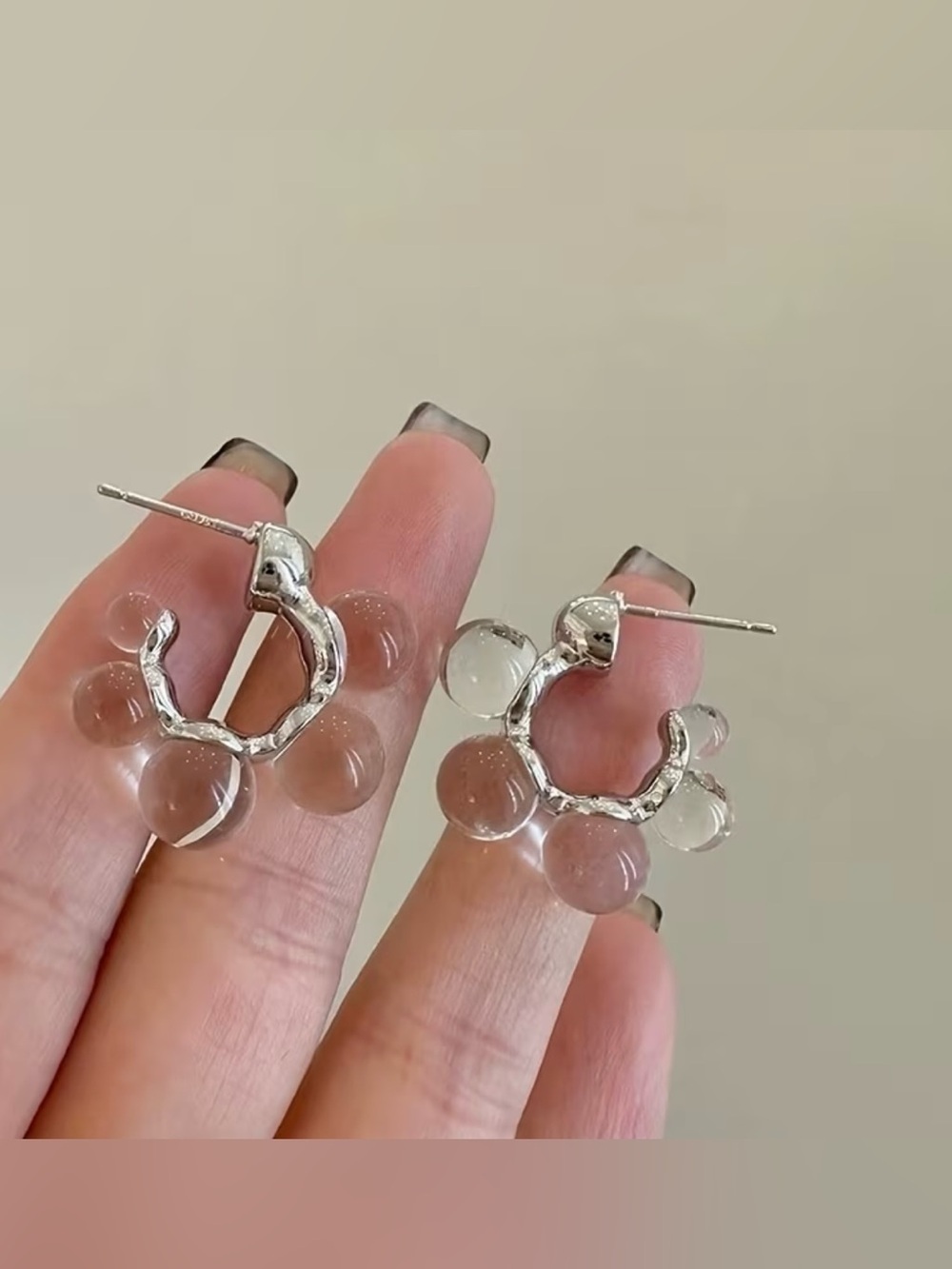 NEW! Elegant Bubble Hoop Earrings. Unique Clear Bubbles Earrings 🫧